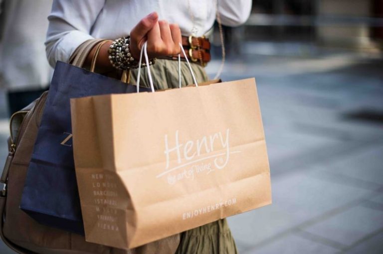 Shopping Techniques - brown Henry paper bag